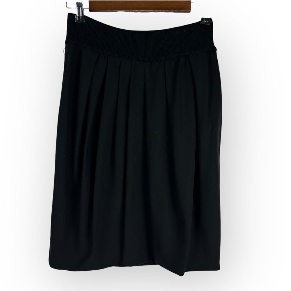 Gunex Bubble Hem Wool Skirt size 6 Black